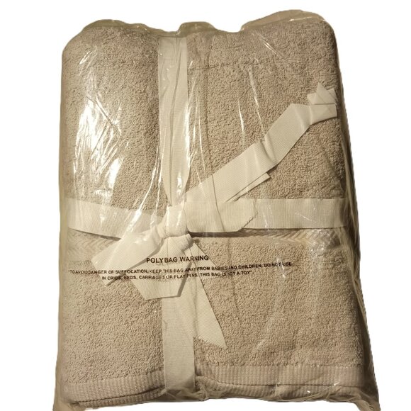 MARTEX 6 piece Towel Set  Silver/Gray  100% Cotton  Bath/Hand/Wash  NEW in pkg. - Picture 4 of 4